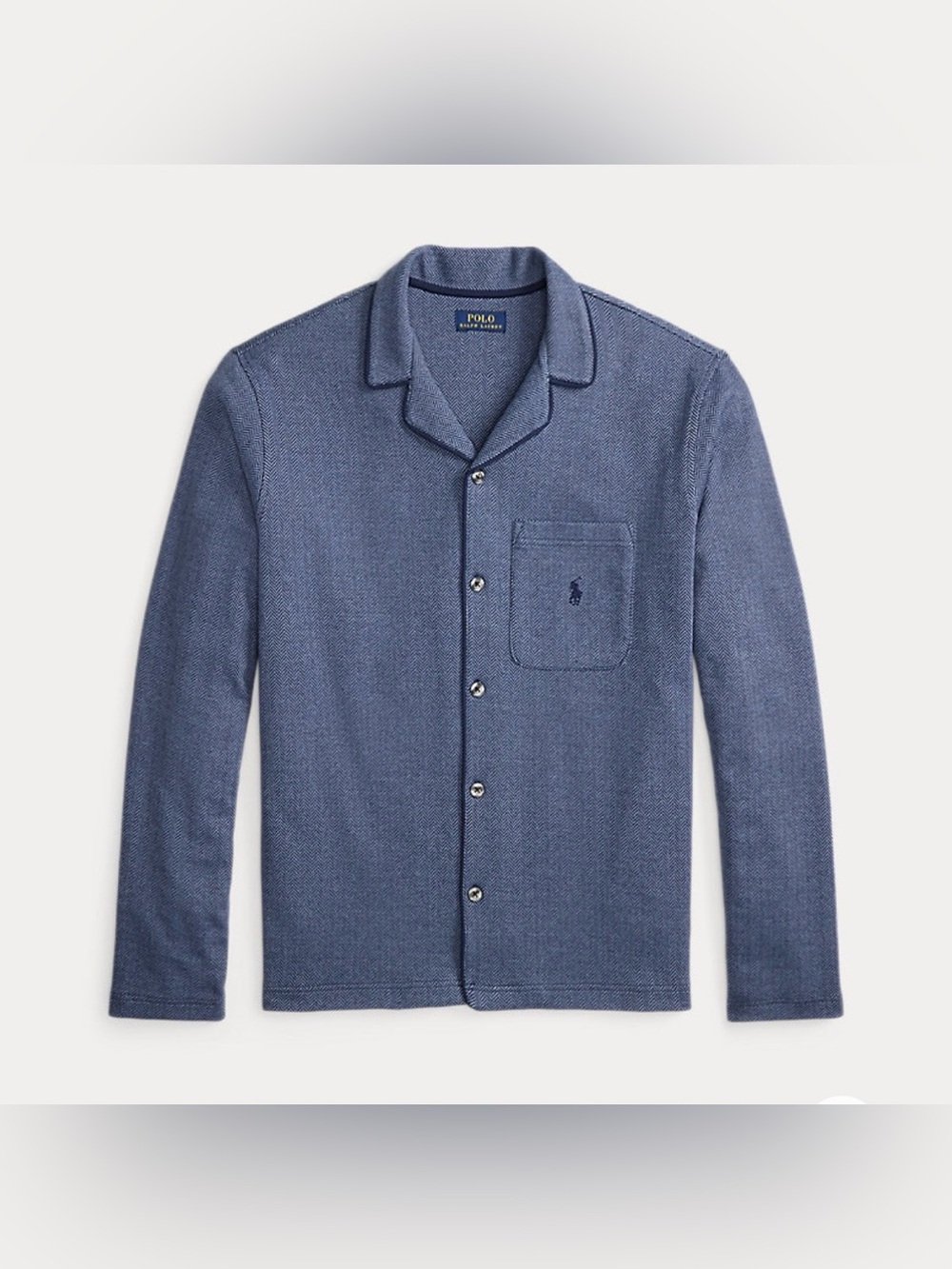 Polo by Ralph Lauren Men's Herringbone-Knit Pajama Shirt